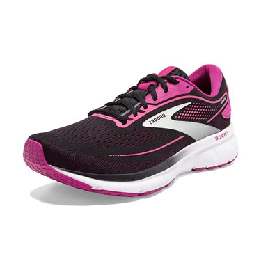 Brooks Women's Trace 2 Sneaker, Black Festival Fuchsia Pink Flambe, 40.5 on sale